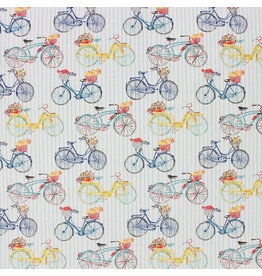 Richloom Cotton Canvas, Richloom Prints, Summer Wheels, Fabric Half-Yards
