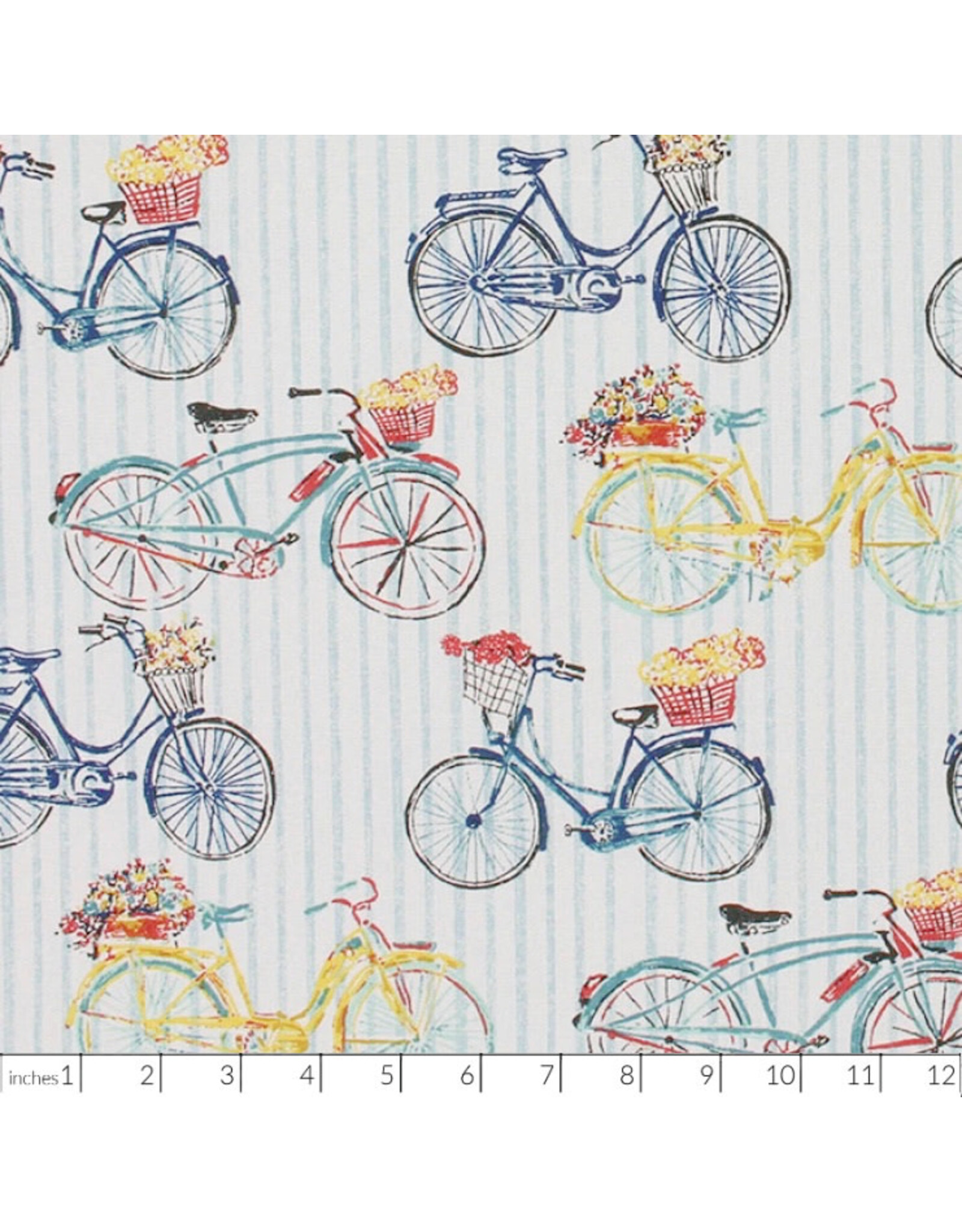 Richloom Cotton Canvas, Richloom Prints, Summer Wheels, Fabric Half-Yards