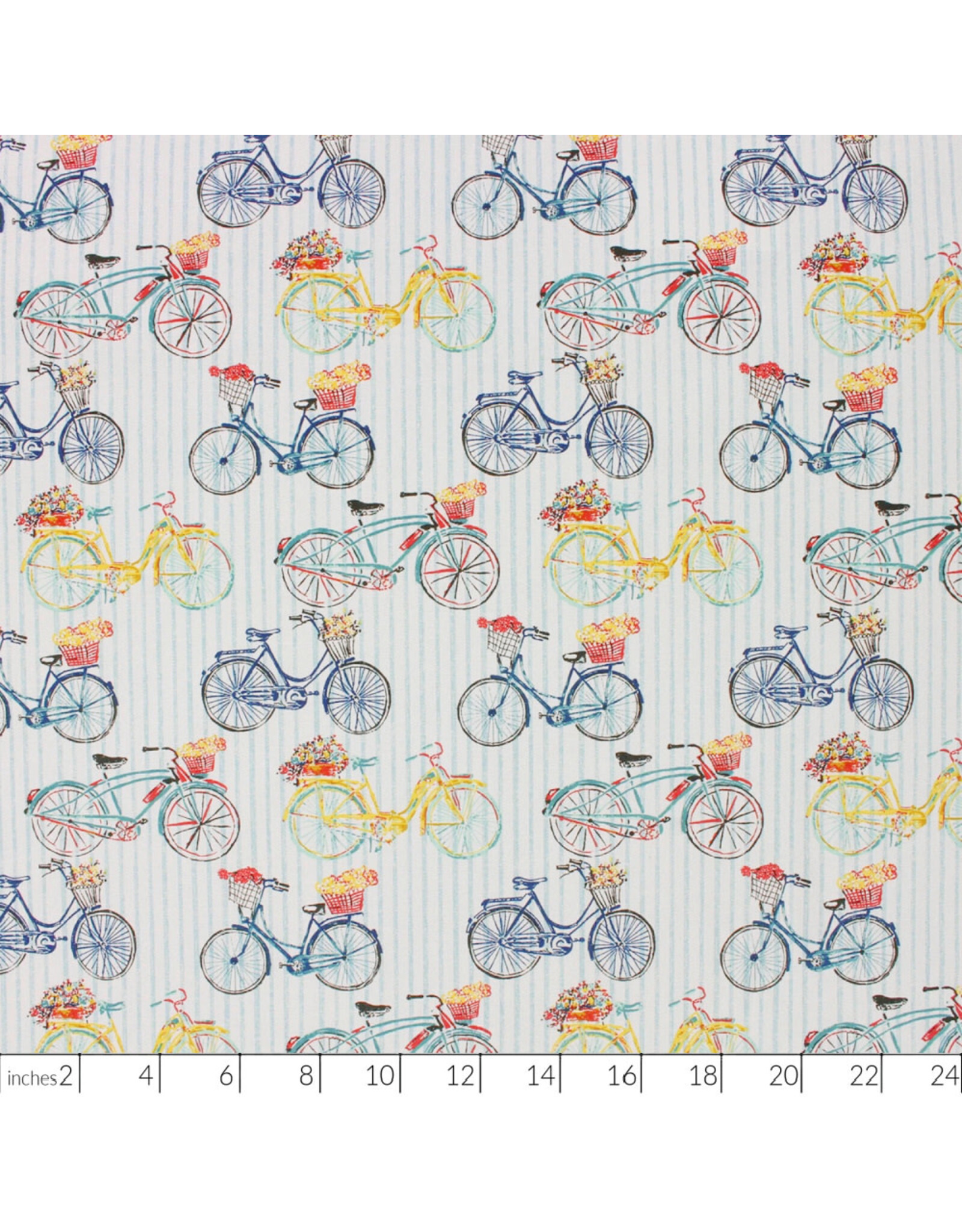 Richloom Cotton Canvas, Richloom Prints, Summer Wheels, Fabric Half-Yards