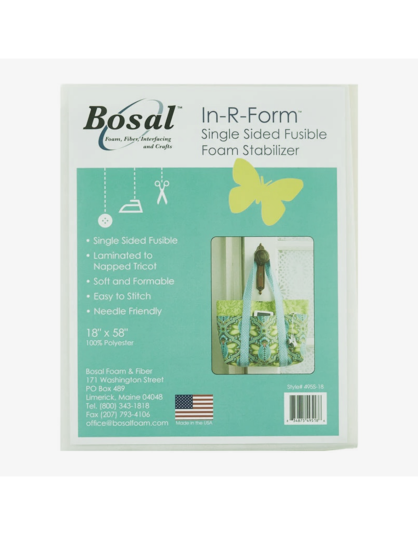 Bosal Form & Fiber Bosal In-R-Form 18" x 58"  Single Sided Fusible Stabilizer
