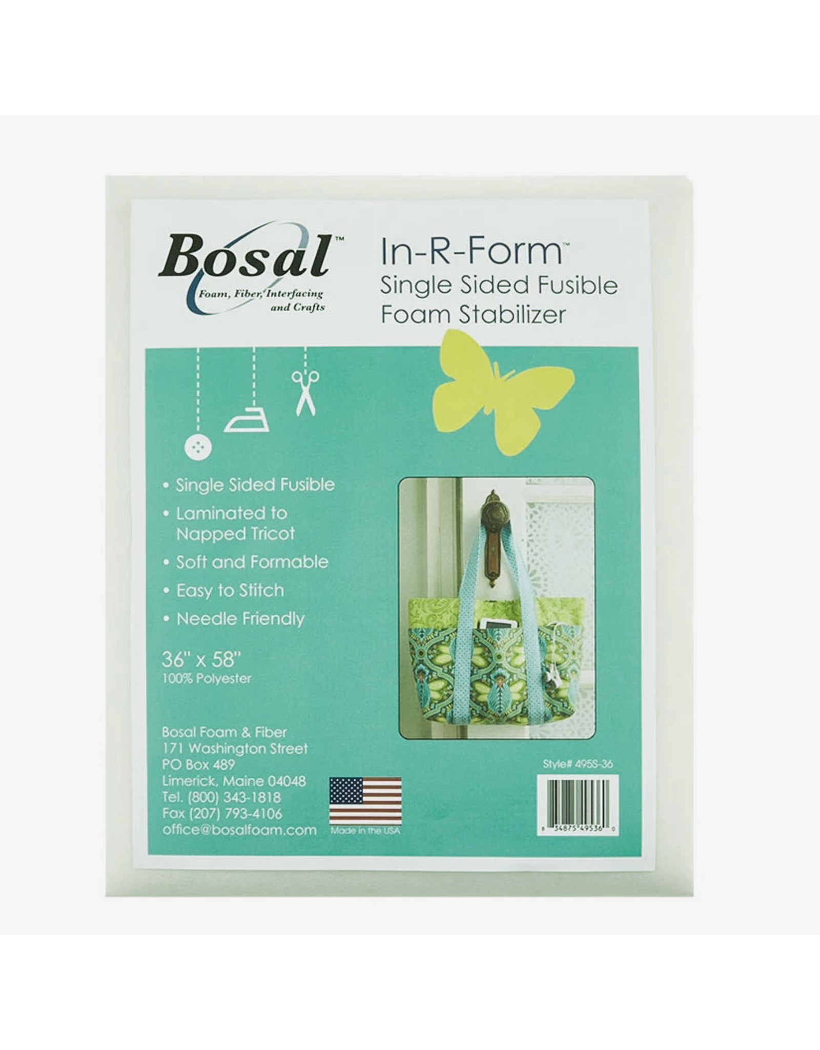 Bosal Form & Fiber Bosal In-R-Form 36" x 58"  Single Sided Fusible Foam Stabilizer