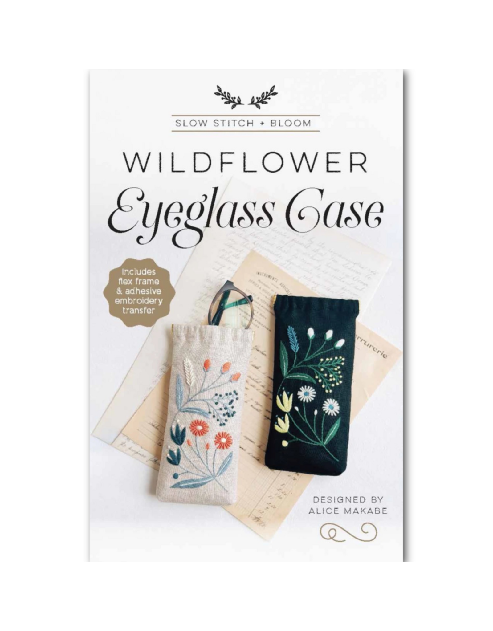 Zakka Workshop ON ORDER-Wildflower Eyeglass Case, Pattern and Hardware Kit