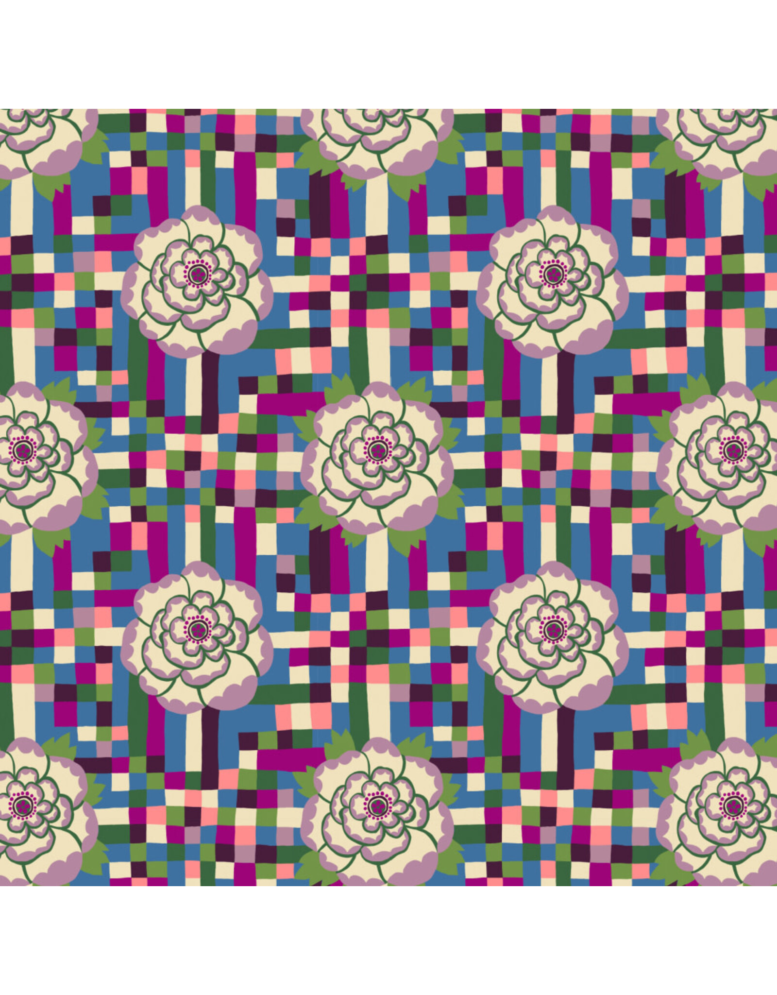 Monika Forsberg The City of Dreams, Birch Lane in Magenta, Fabric Half-Yards