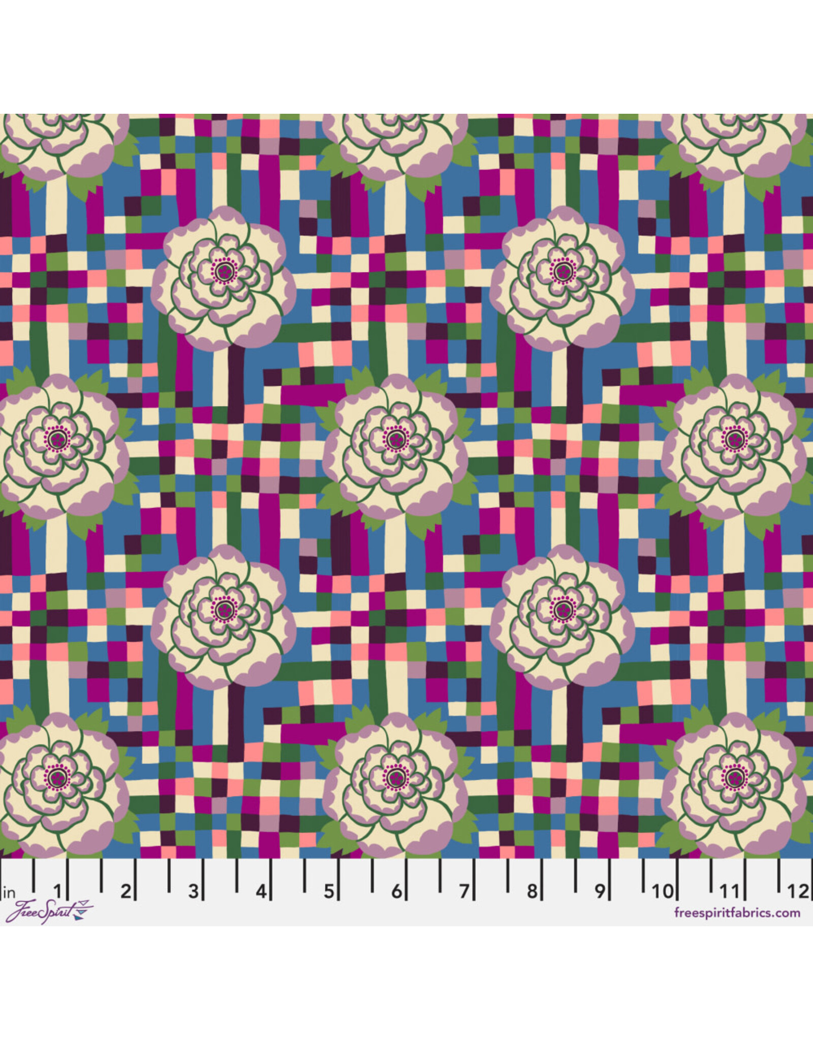Monika Forsberg The City of Dreams, Birch Lane in Magenta, Fabric Half-Yards