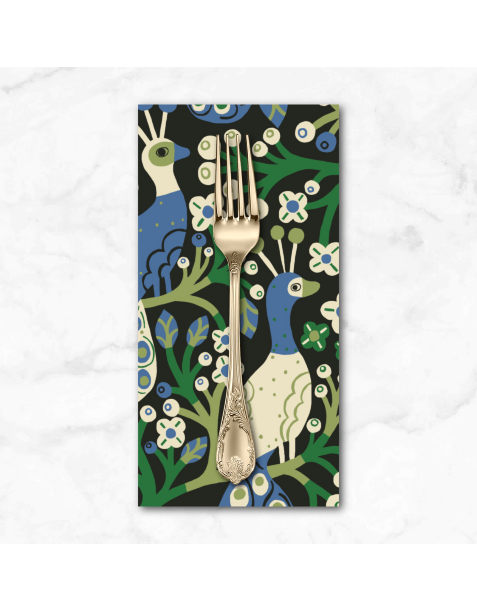 PD's Monika Forsberg Collection The City of Dreams, Holland Park in Black, Dinner Napkin