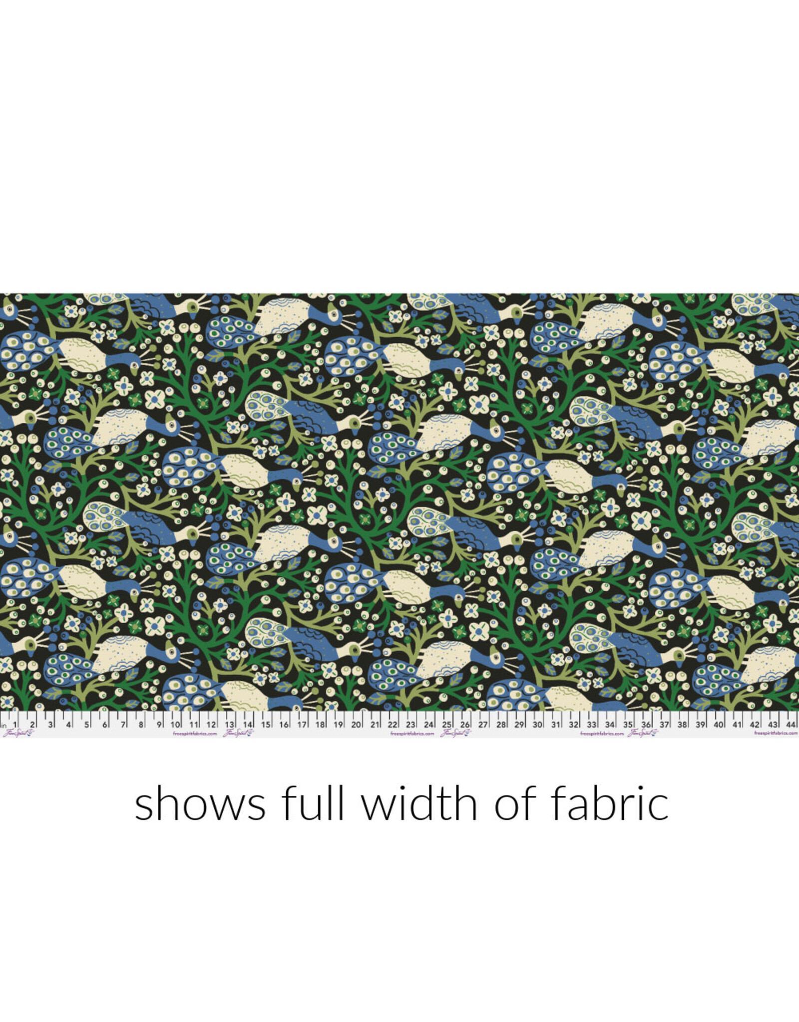 Monika Forsberg The City of Dreams, Holland Park in Black, Fabric Half-Yards