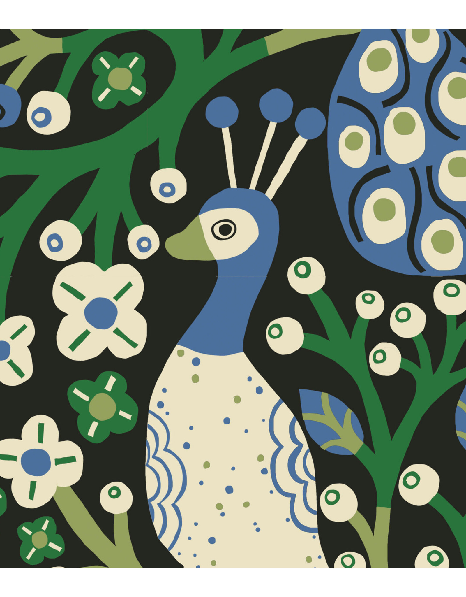 Monika Forsberg The City of Dreams, Holland Park in Black, Fabric Half-Yards