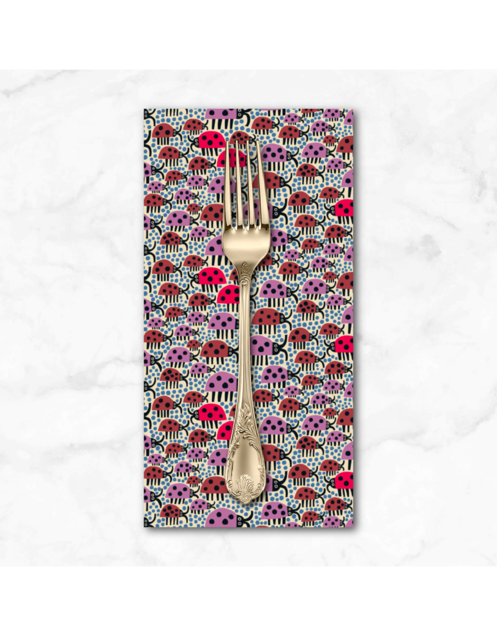 PD's Monika Forsberg Collection The City of Dreams, Old Street in Ivory, Dinner Napkin