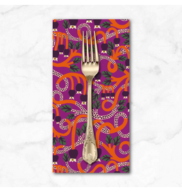 PD's Monika Forsberg Collection The City of Dreams, Seven Dials in Magenta, Dinner Napkin