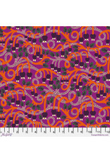 Monika Forsberg The City of Dreams, Seven Dials in Magenta, Fabric Half-Yards