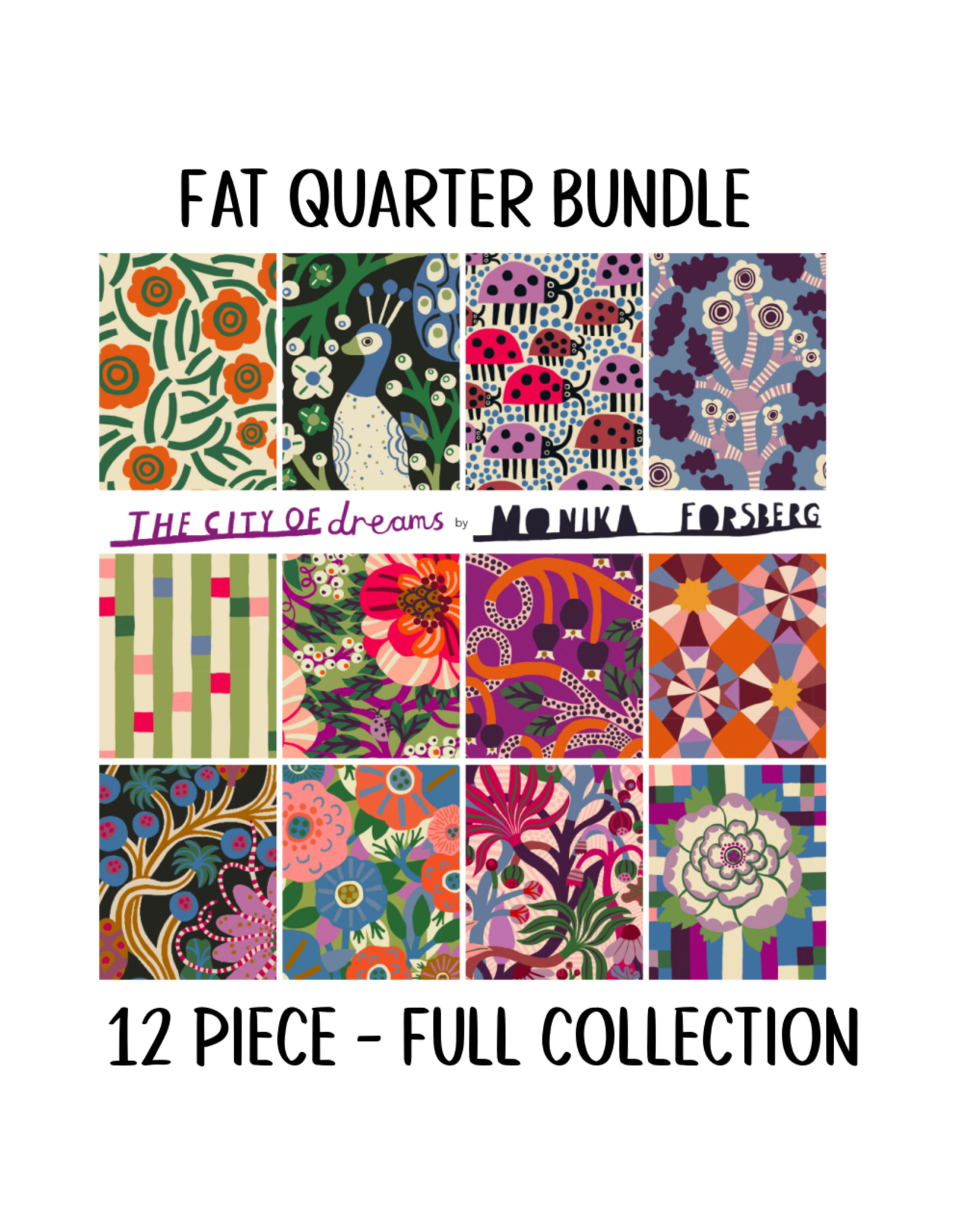 Monika Forsberg The City of Dreams Fat Quarter Bundle - 12 pc.