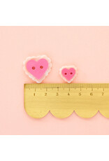 Sarah Hearts Buttons, Pink Sweet Heart, Large 1""