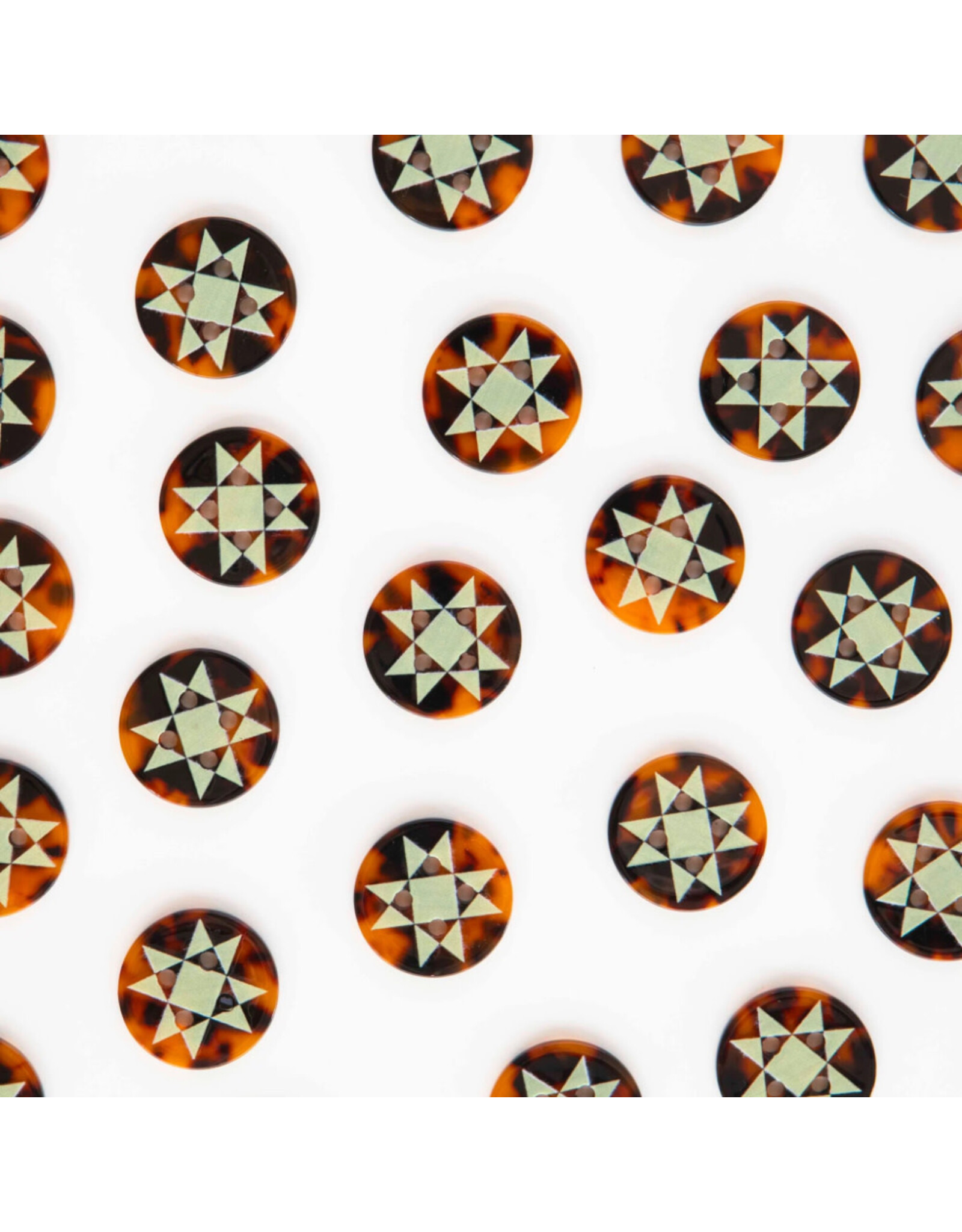 Sarah Hearts Buttons, Quilt Star, Large 1""