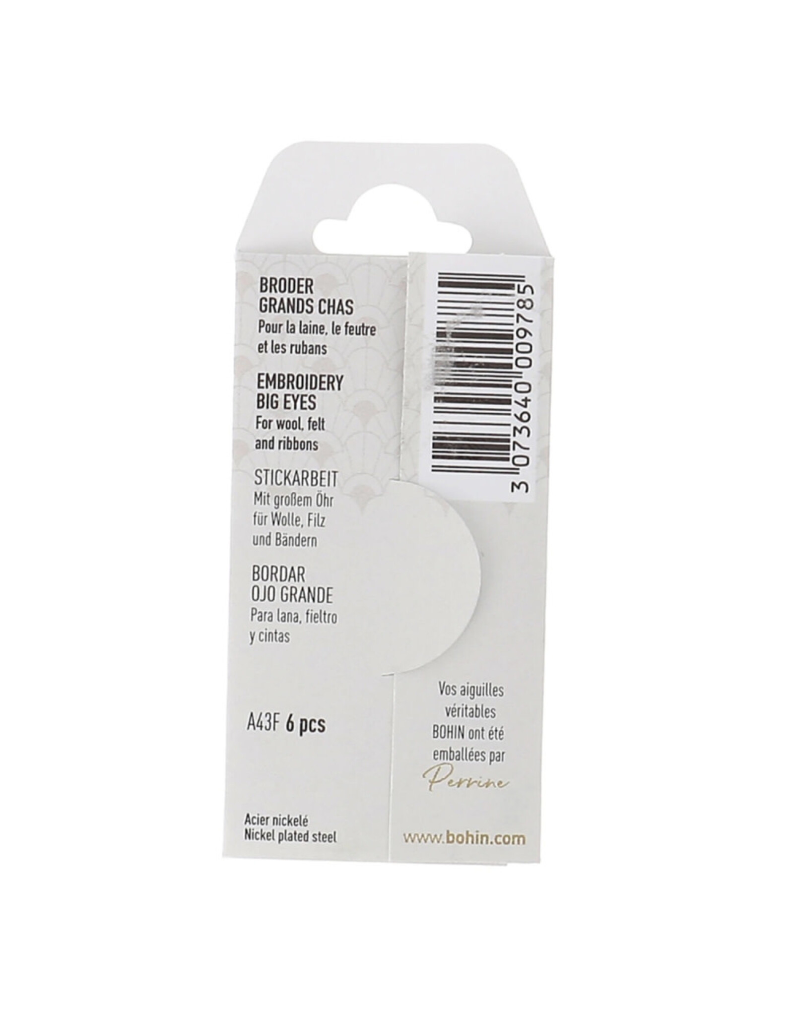 Bohin Big Eye Embroidery-Chenille Needles, Assorted Sizes 18/22 - 6 ct., Bohin