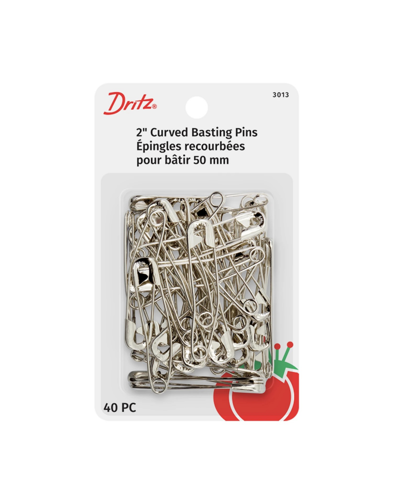 Dritz Curved Basting Safety Pins - Sz 3 (2") - 40ct.
