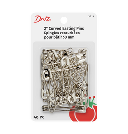 Dritz ON ORDER-Curved Basting Safety Pins - Sz 3 (2") - 40ct.
