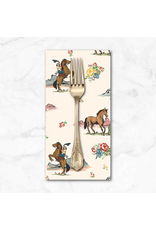 PD's Riley Blake Collection Cowgirl, Main in Cream, Dinner Napkin