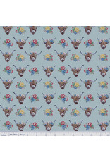 PD's Riley Blake Collection Cowgirl, Highland Cows in Misty, Dinner Napkin