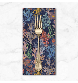 PD's Windham Collection Deep Blue, Garden Reef in Deep Blue, Dinner Napkin