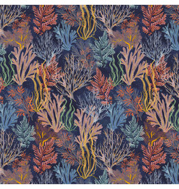 Windham Fabrics Deep Blue, Garden Reef in Deep Blue, Fabric Half-Yards