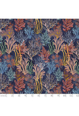 Windham Fabrics Deep Blue, Garden Reef in Deep Blue, Fabric Half-Yards