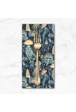 PD's Windham Collection Deep Blue, Jellyfish Field in Deep Blue, Dinner Napkin