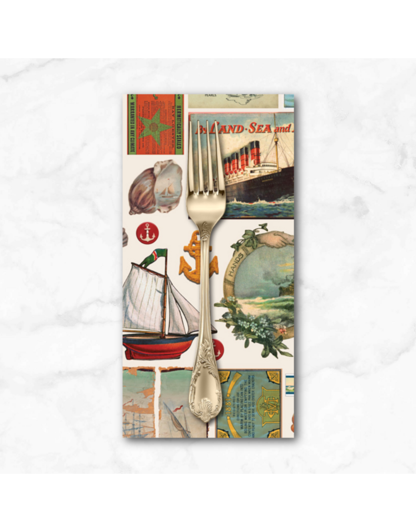 PD's Moda Collection Saltwater, Flat Lay Patchwork in Nautical, Dinner Napkin