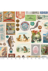 Moda Saltwater, Flat Lay Patchwork in Nautical, Fabric Half-Yards