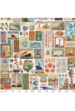 Moda Saltwater, Flat Lay Patchwork in Nautical, Fabric Half-Yards