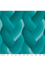 Emily Van Hoff Echo, Braid in Teal, Fabric Half-Yards