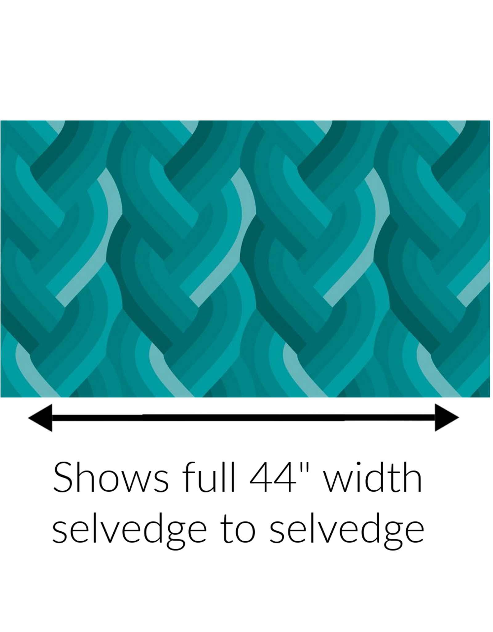 Emily Van Hoff Echo, Braid in Teal, Fabric Half-Yards