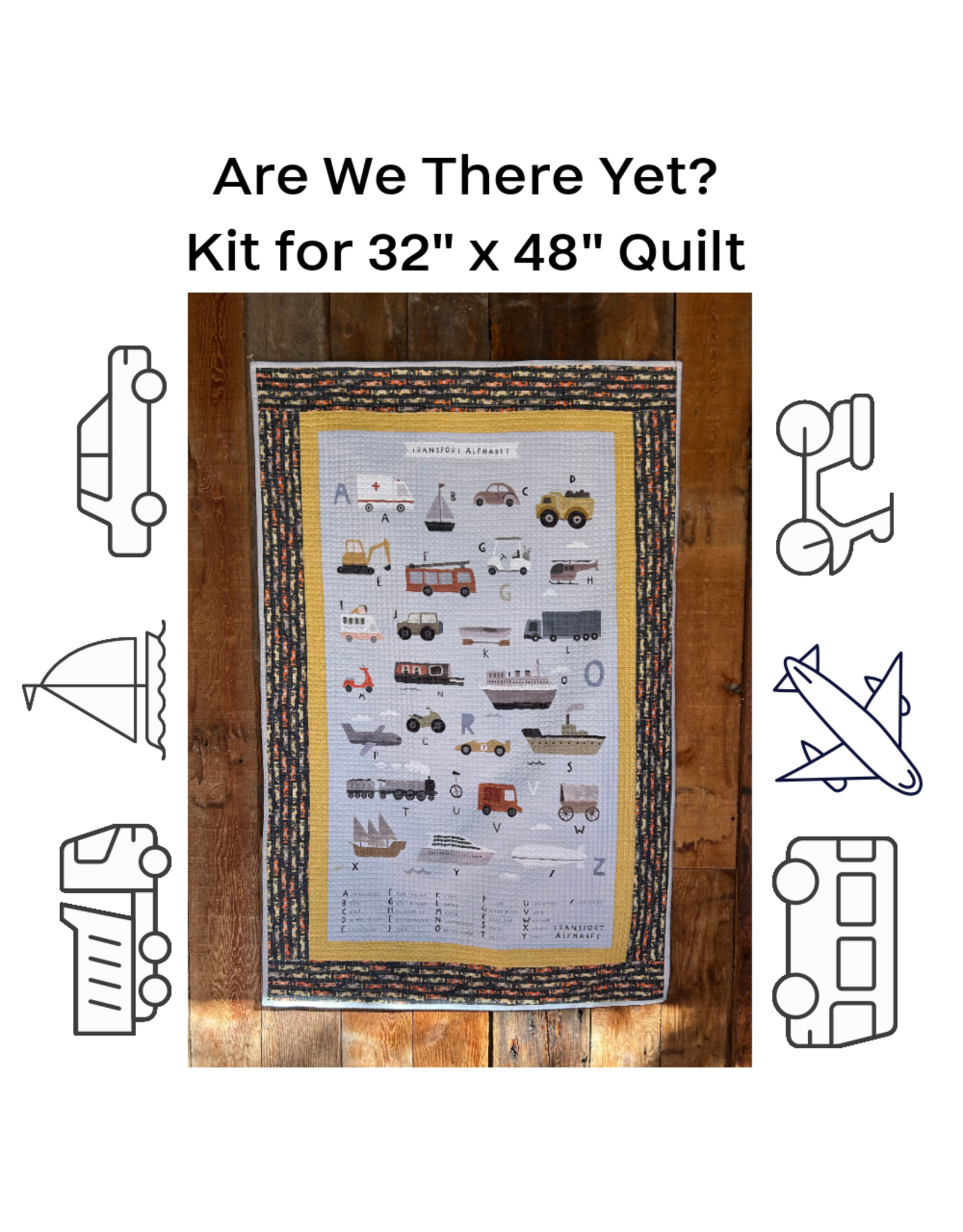 Dear Stella Are We There Yet?, Quilt Kit, 32" x 48"