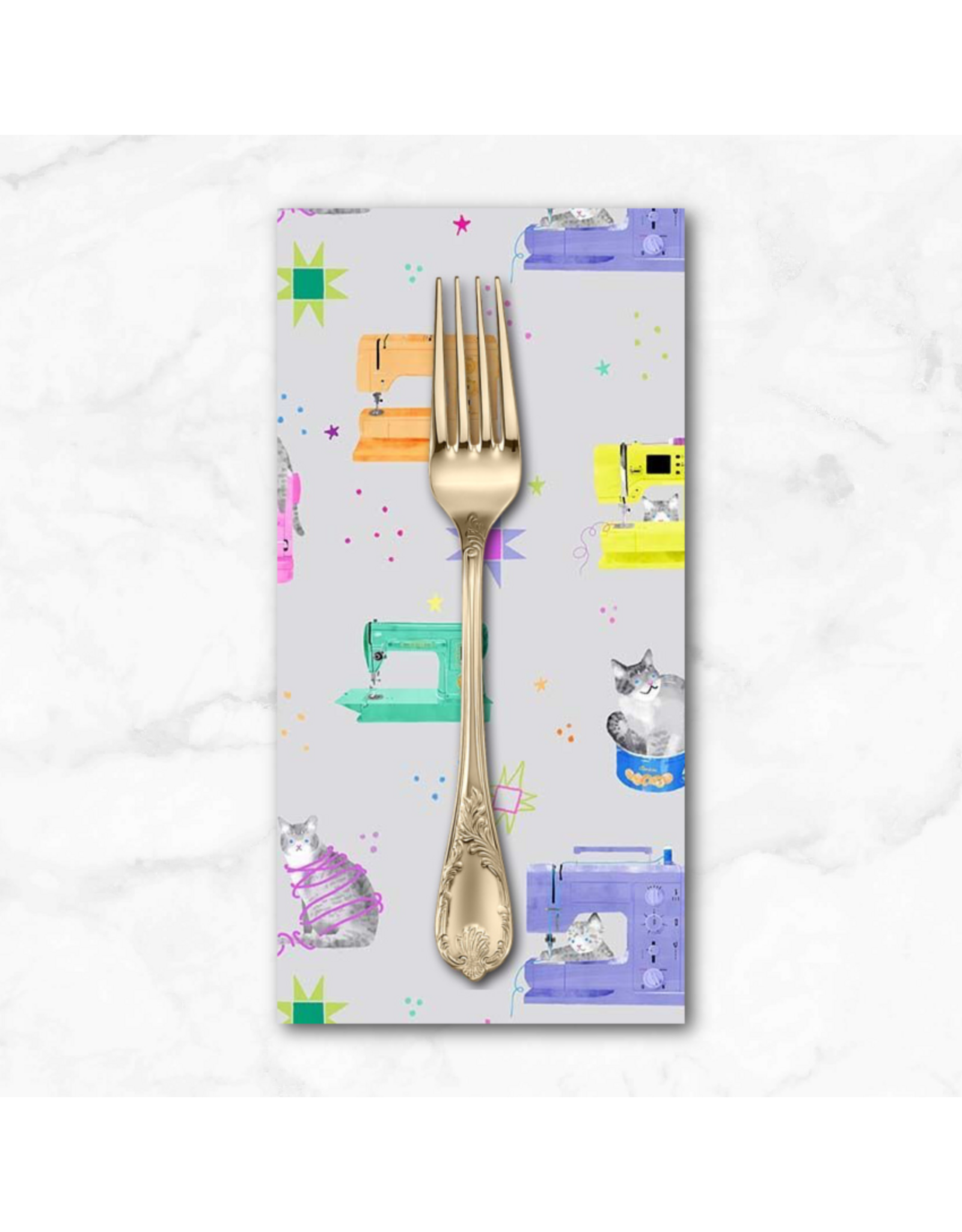 PD's Dear Stella Collection Quilty Helpurrs, Helpurrs in Rock , Dinner Napkin