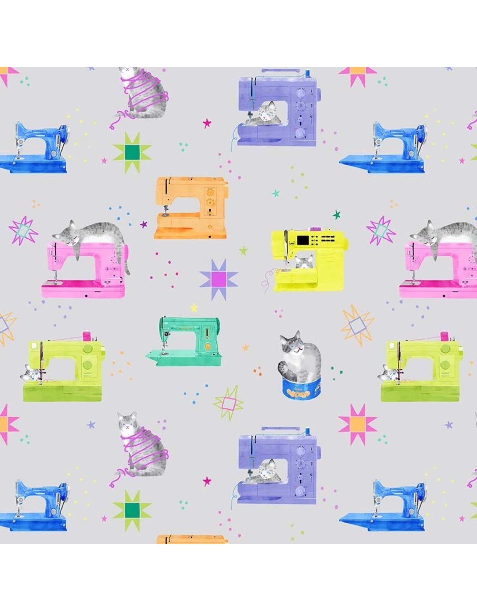 Dear Stella Quilty Helpurrs, Helpurrs in Rock, Fabric Half-Yards