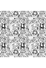 Dear Stella Quilty Helpurrs, Pardon My Puns in White, Fabric Half-Yards