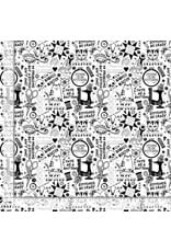 Dear Stella Quilty Helpurrs, Pardon My Puns in White, Fabric Half-Yards