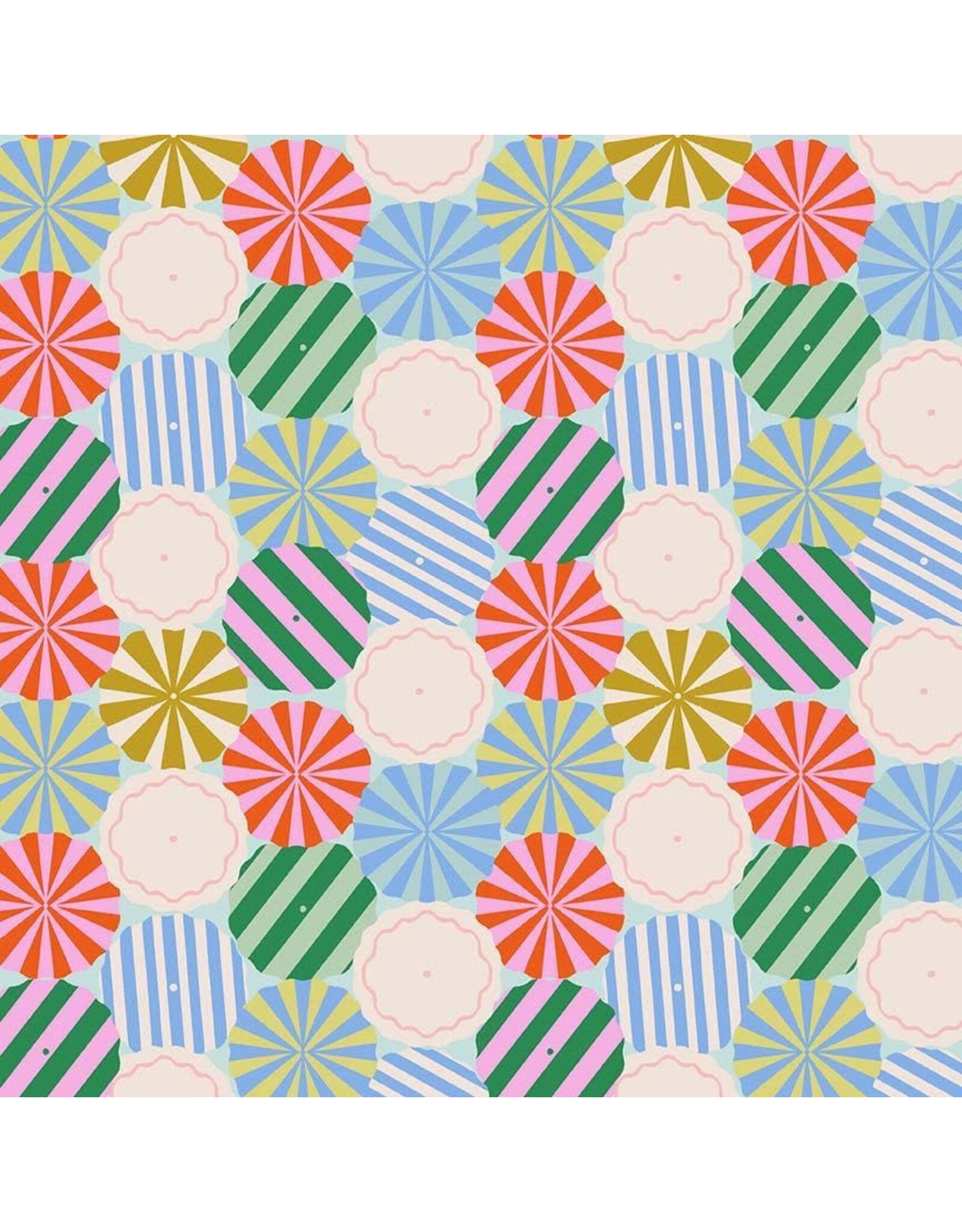 Faye Guanipa Paradise Royal, Under My Umbrella in Multi, Fabric Half-Yards