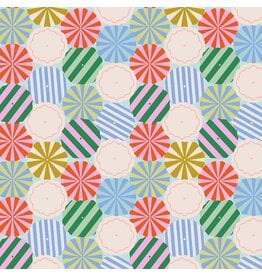 Faye Guanipa Paradise Royal, Under My Umbrella in Multi, Fabric Half-Yards