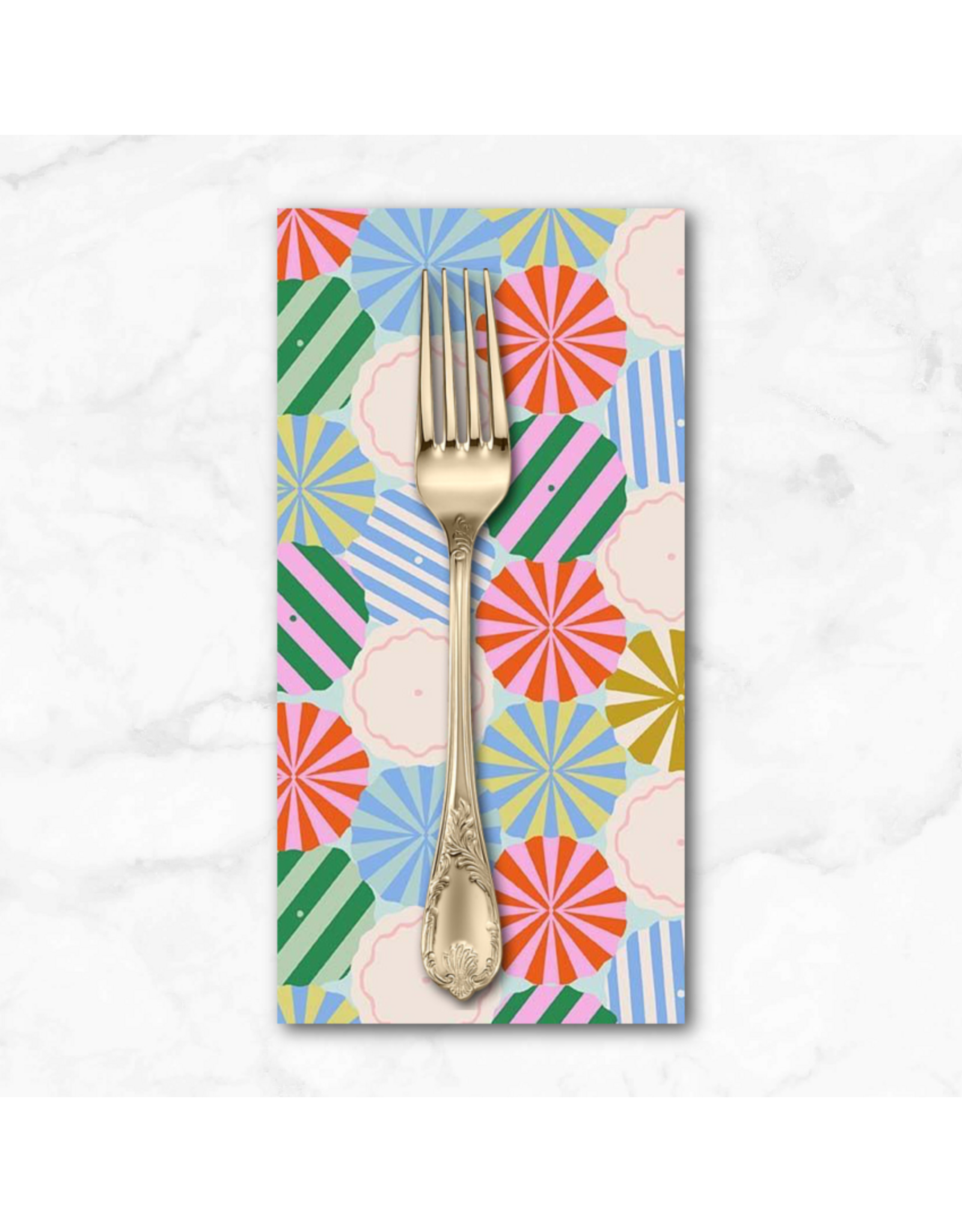 PD's Faye Guanipa Collection Paradise Royal, Under My Umbrella in Multi, Dinner Napkin