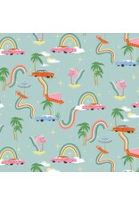 Faye Guanipa Paradise Royal, Psychedelia in Harbor, Fabric Half-Yards