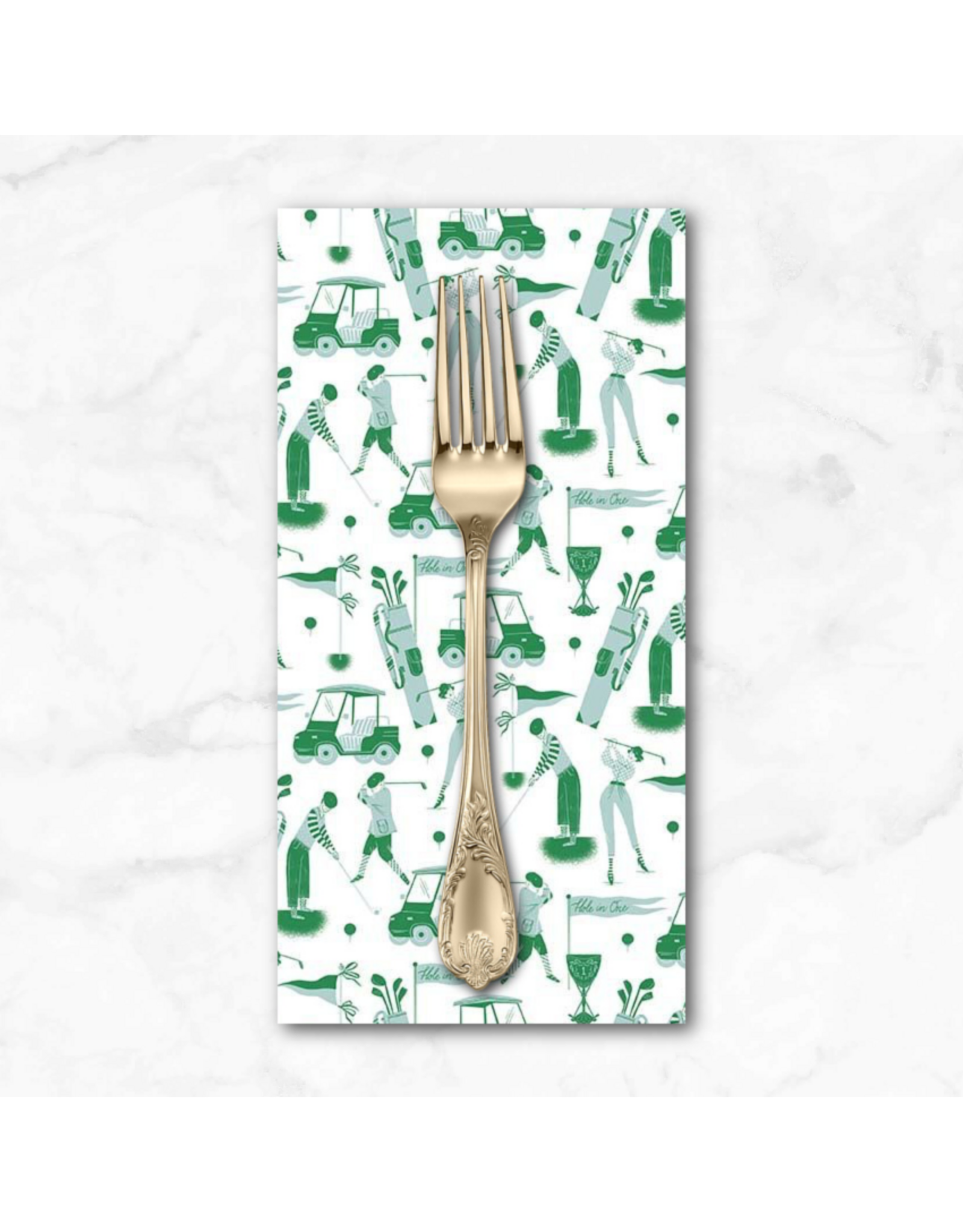 PD's Faye Guanipa Collection Paradise Royal, May the Course Be With You in Green, Dinner Napkin