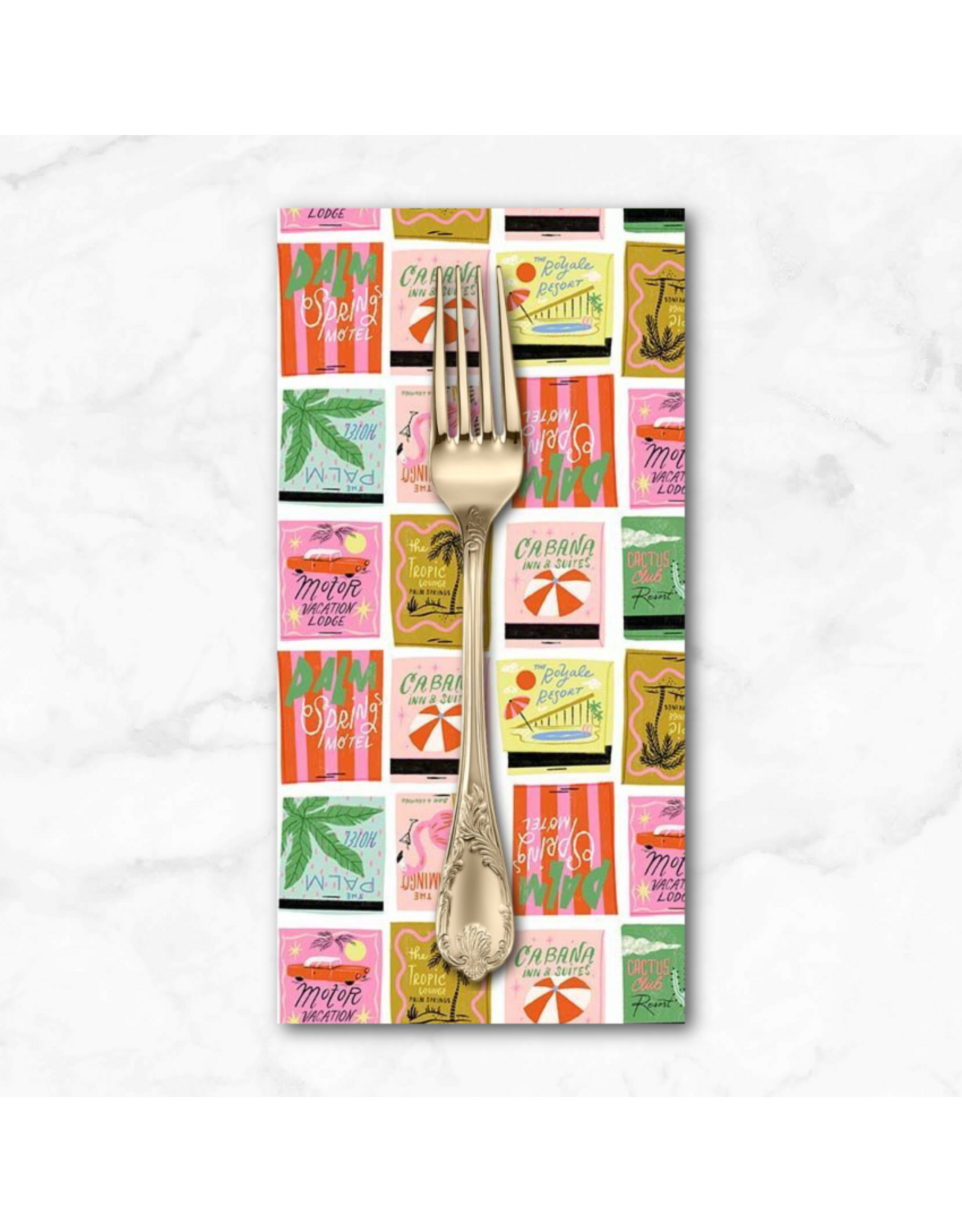 PD's Faye Guanipa Collection Paradise Royal, Let's Get Lit! in Multi , Dinner Napkin