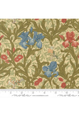 PD's Barbara Brackman Collection Morris Muse, Iris in Parchment, Dinner Napkin