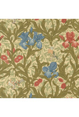 Barbara Brackman Morris Muse, Iris in Parchment, Fabric Half-Yards