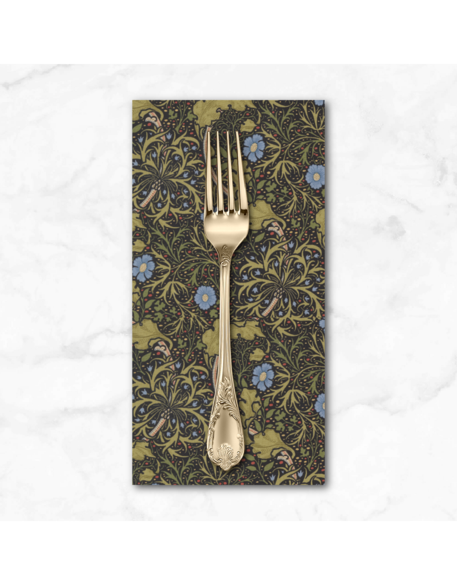 PD's Barbara Brackman Collection Morris Muse, Seaweed in Ebony, Dinner Napkin