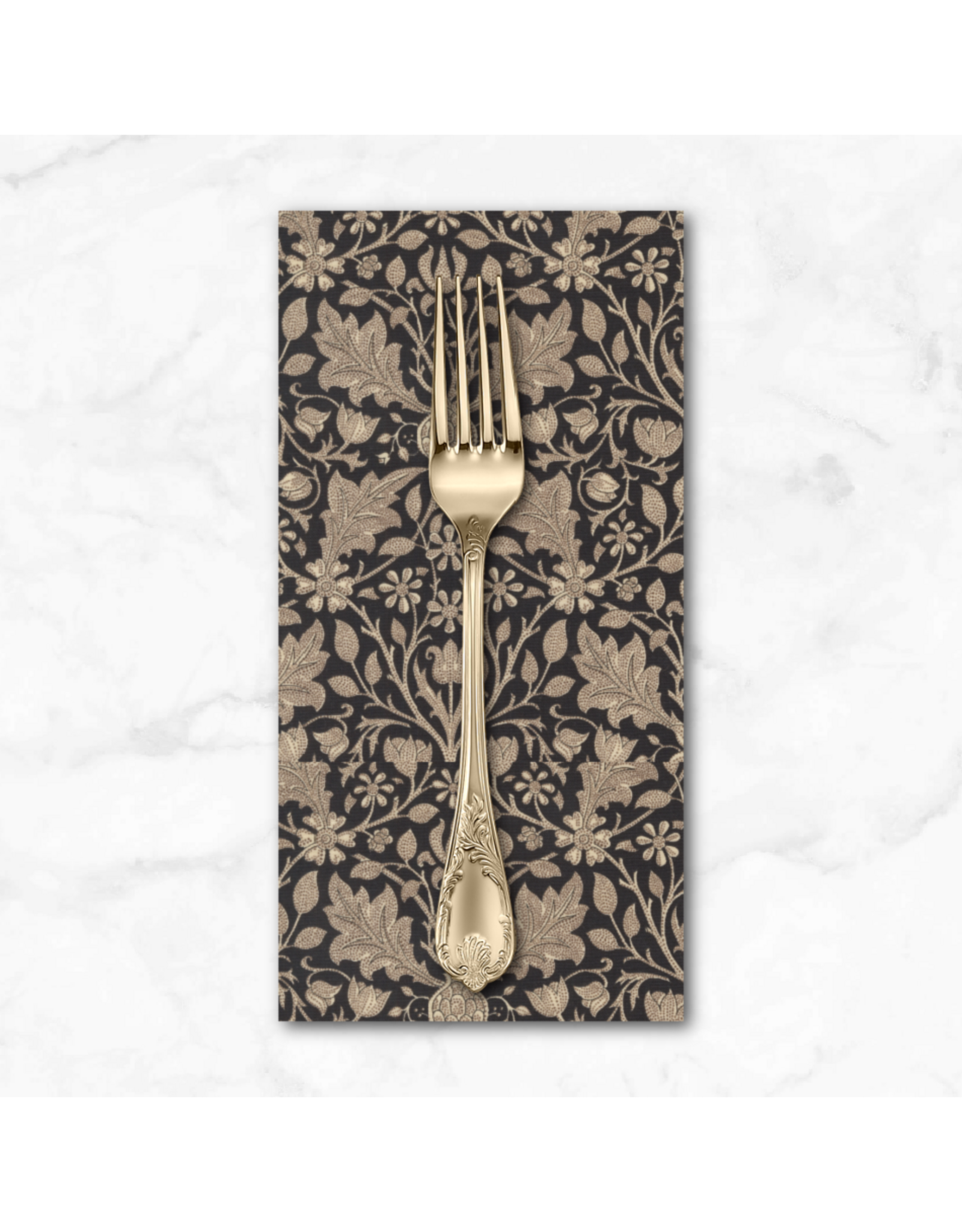 PD's Barbara Brackman Collection Morris Muse, Triple Net in Ebony, Dinner Napkin