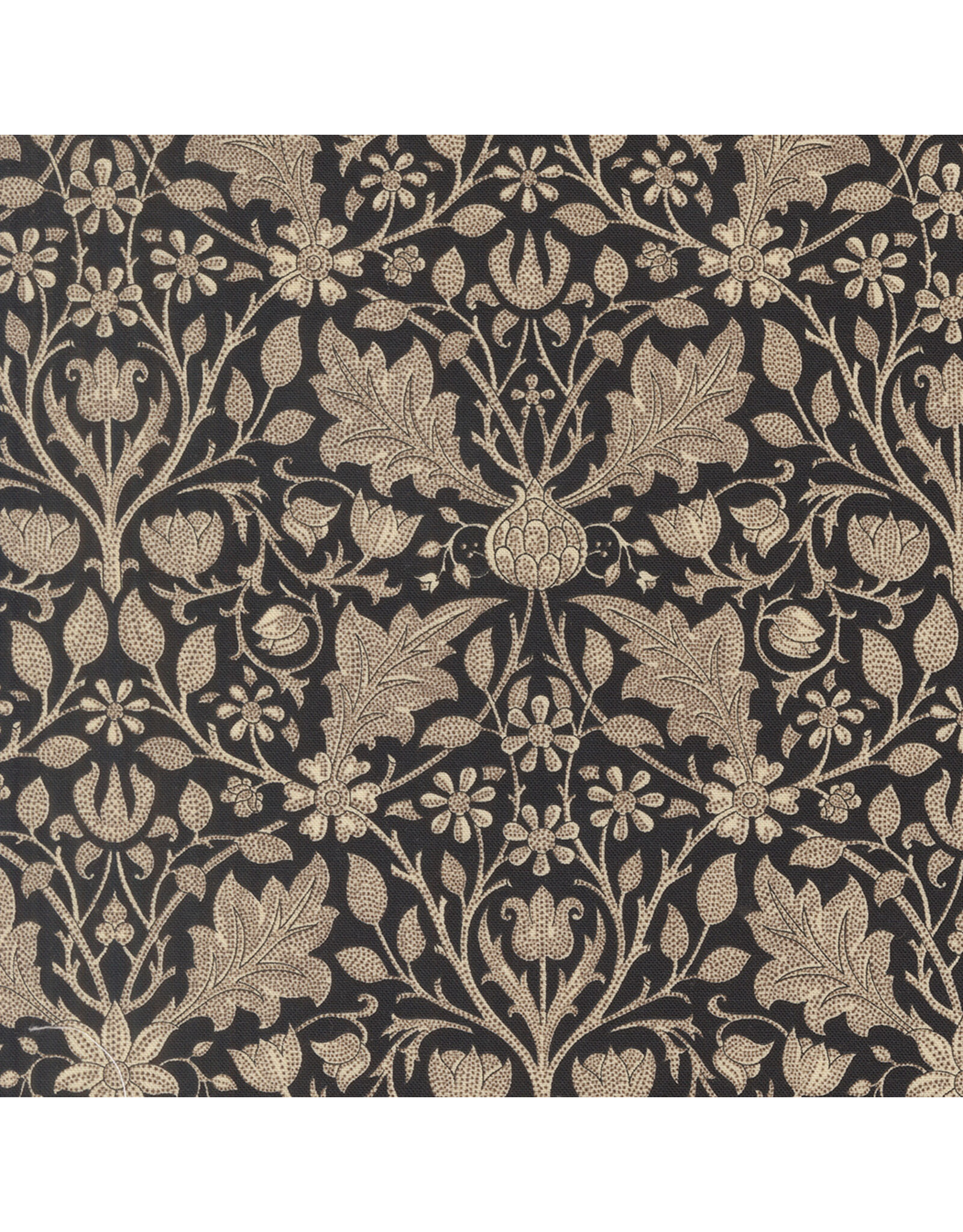 Barbara Brackman Morris Muse, Triple Net in Ebony, Fabric Half-Yards