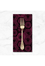 PD's Anna Maria Collection Indelible Ink, Busy in Mulberry, Dinner Napkin