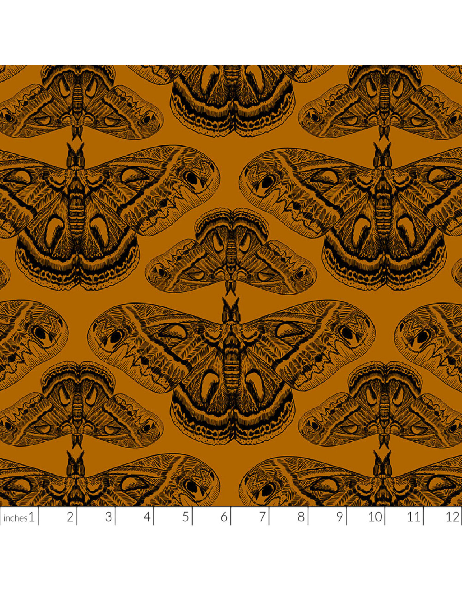 PD's Anna Maria Collection Indelible Ink, Cecropia in Saffron, Dinner Napkin