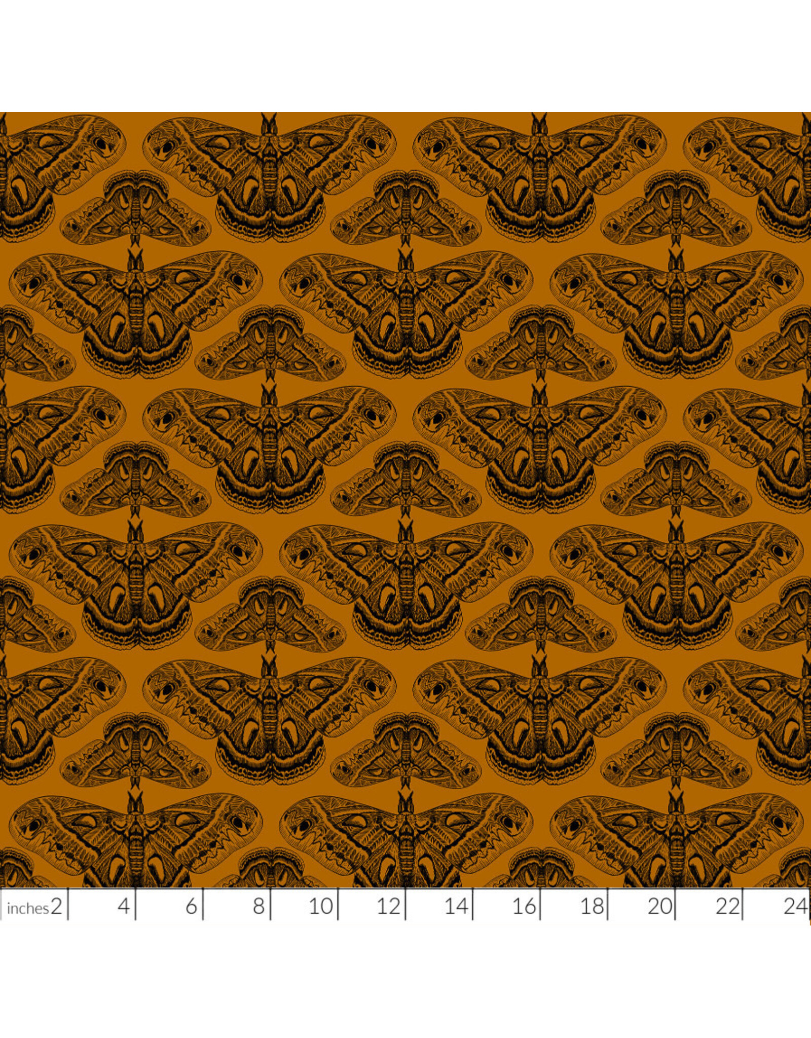 PD's Anna Maria Collection Indelible Ink, Cecropia in Saffron, Dinner Napkin